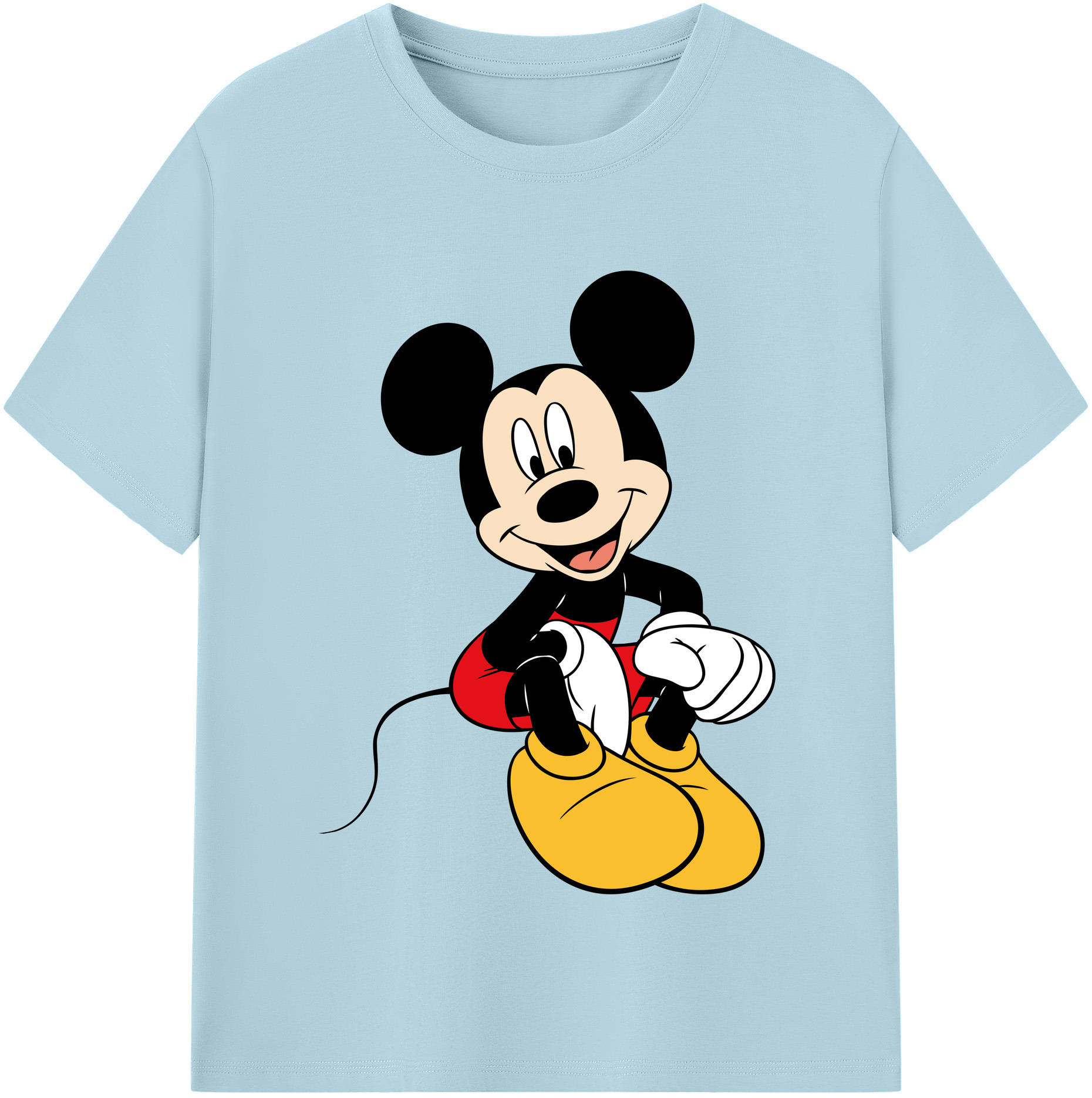 （画像用） ミッキーマウス Mickey Mouse 綿100％半袖Tシャツ（フロントプリント）